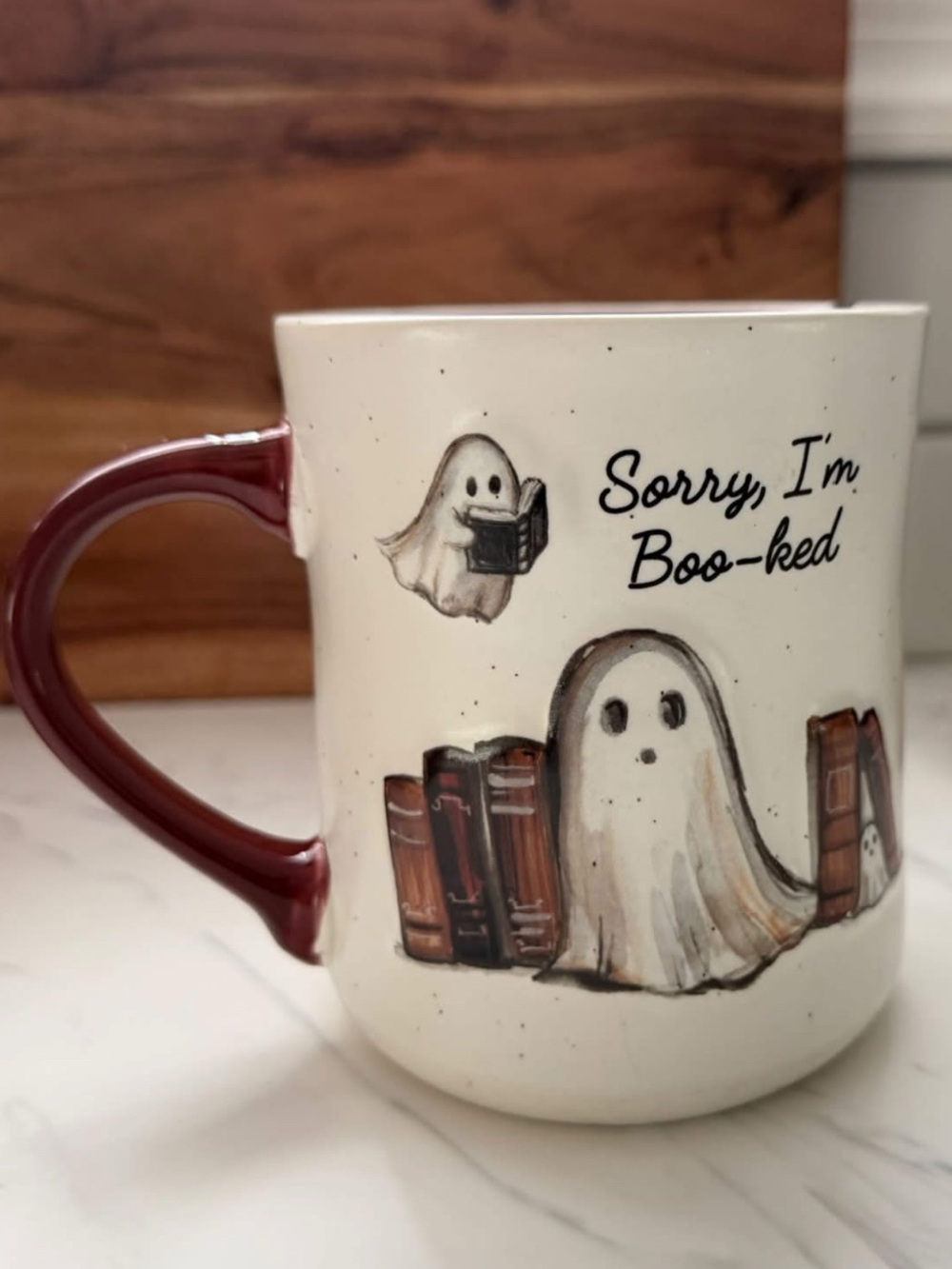 Viral Halloween sorry I’m booked ghost mug